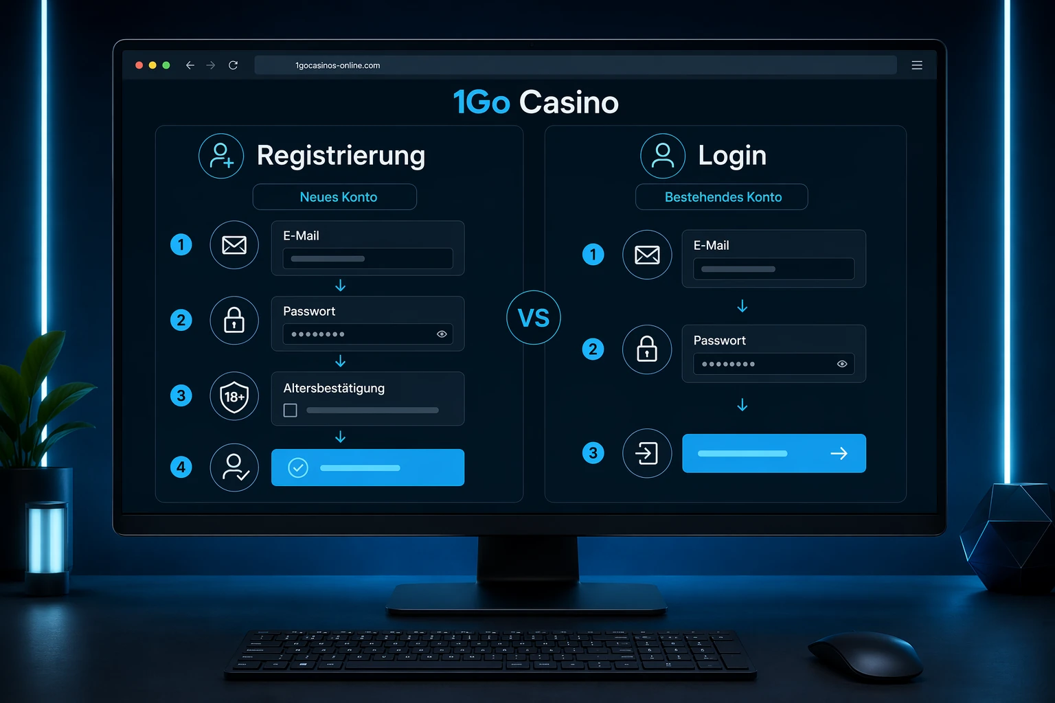 Registrierung und Login im Vergleich